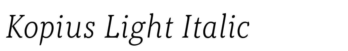 Kopius Light Italic